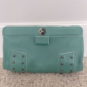 Womens COLE HAAN Teal Clutch Village Collection